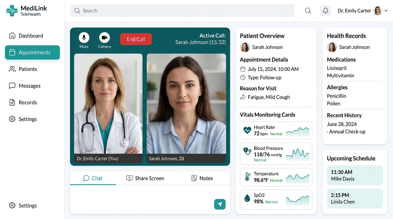 HIPAA-Compliant Telemedicine Platform